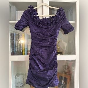 BCBGMaxAzria Meredith Ruched Purple Cocktail Dress‎ 6